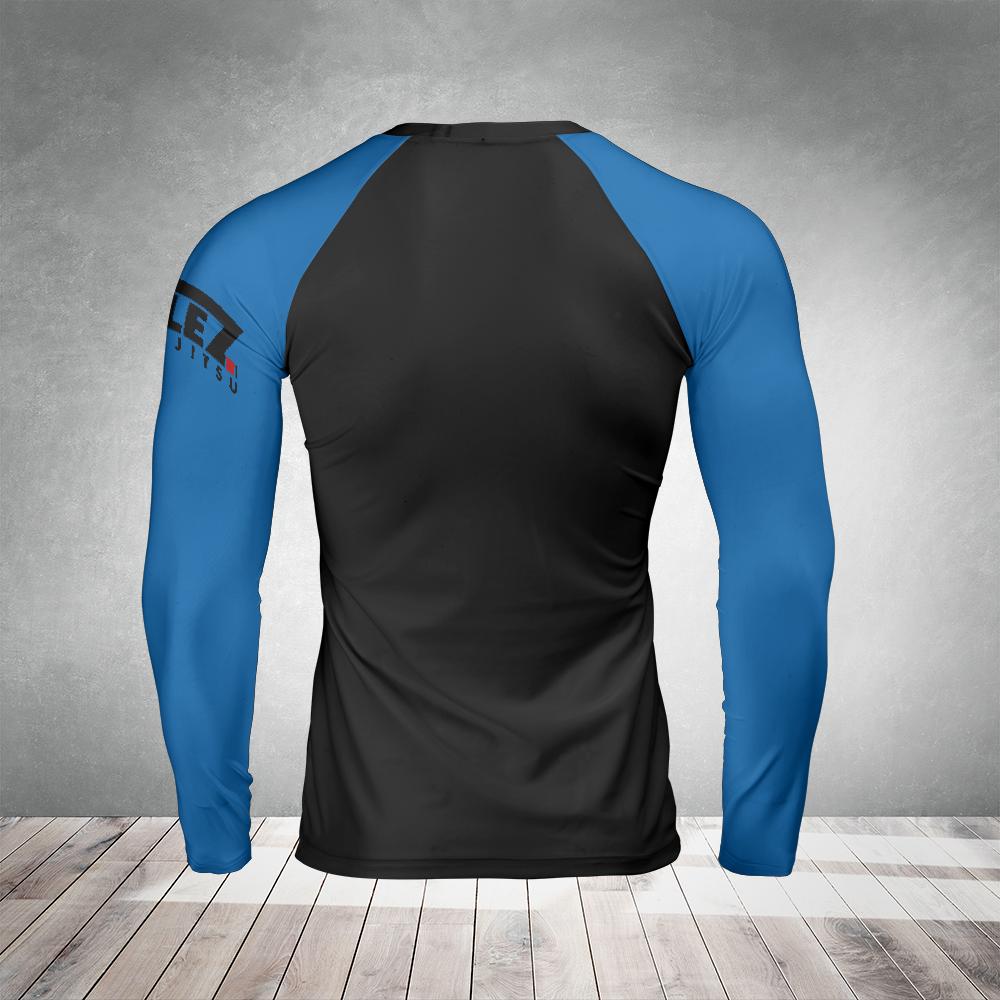 VELEZ JIU JITSU BLUE BELT LONG-SLEEVE RASH GUARD