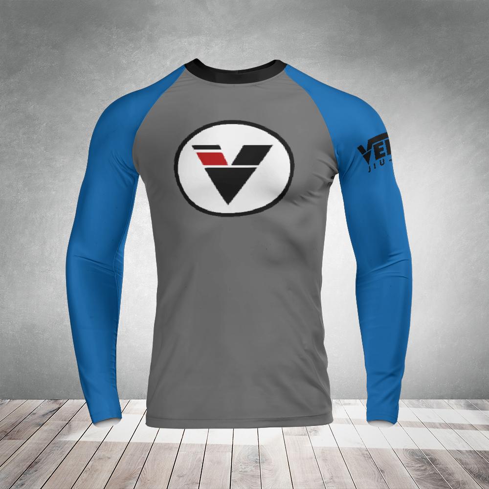 VELEZ JIU JITSU BLUE BELT LONG-SLEEVE RASH GUARD