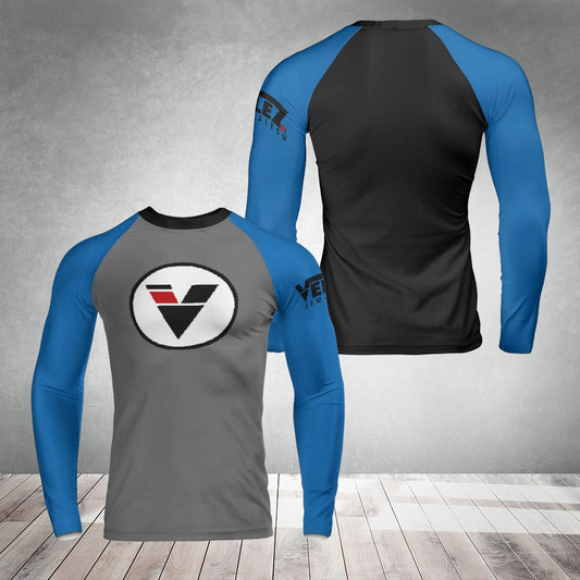 VELEZ JIU JITSU BLUE BELT LONG-SLEEVE RASH GUARD