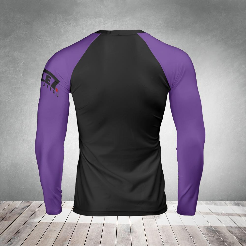 VELEZ JIU JITSU PURPLE BELT LONG-SLEEVE RASH GUARD