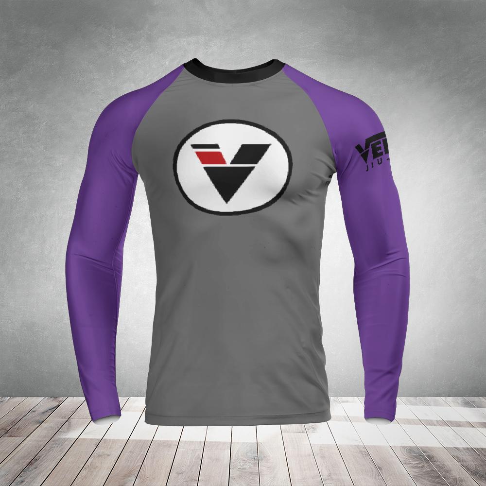 VELEZ JIU JITSU PURPLE BELT LONG-SLEEVE RASH GUARD