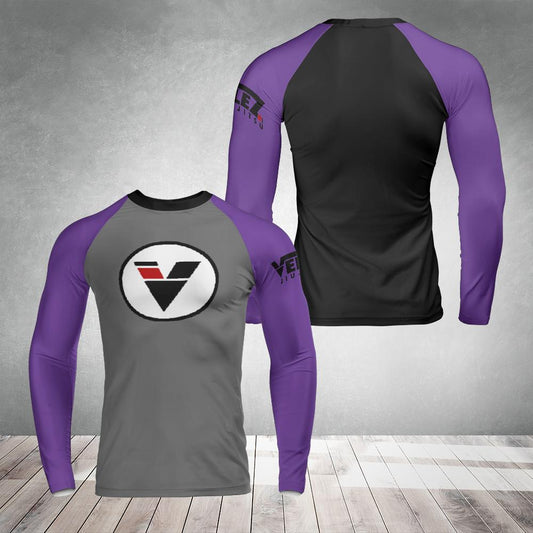 VELEZ JIU JITSU PURPLE BELT LONG-SLEEVE RASH GUARD