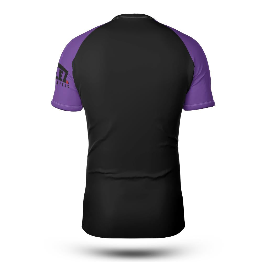 VELEZ JIU JITSU PURPLE BELT SHORT-SLEEVE RASH GUARD