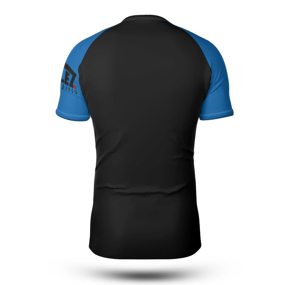 VELEZ JIU JITSU BLUE BELT SHORT-SLEEVE RASH GUARD