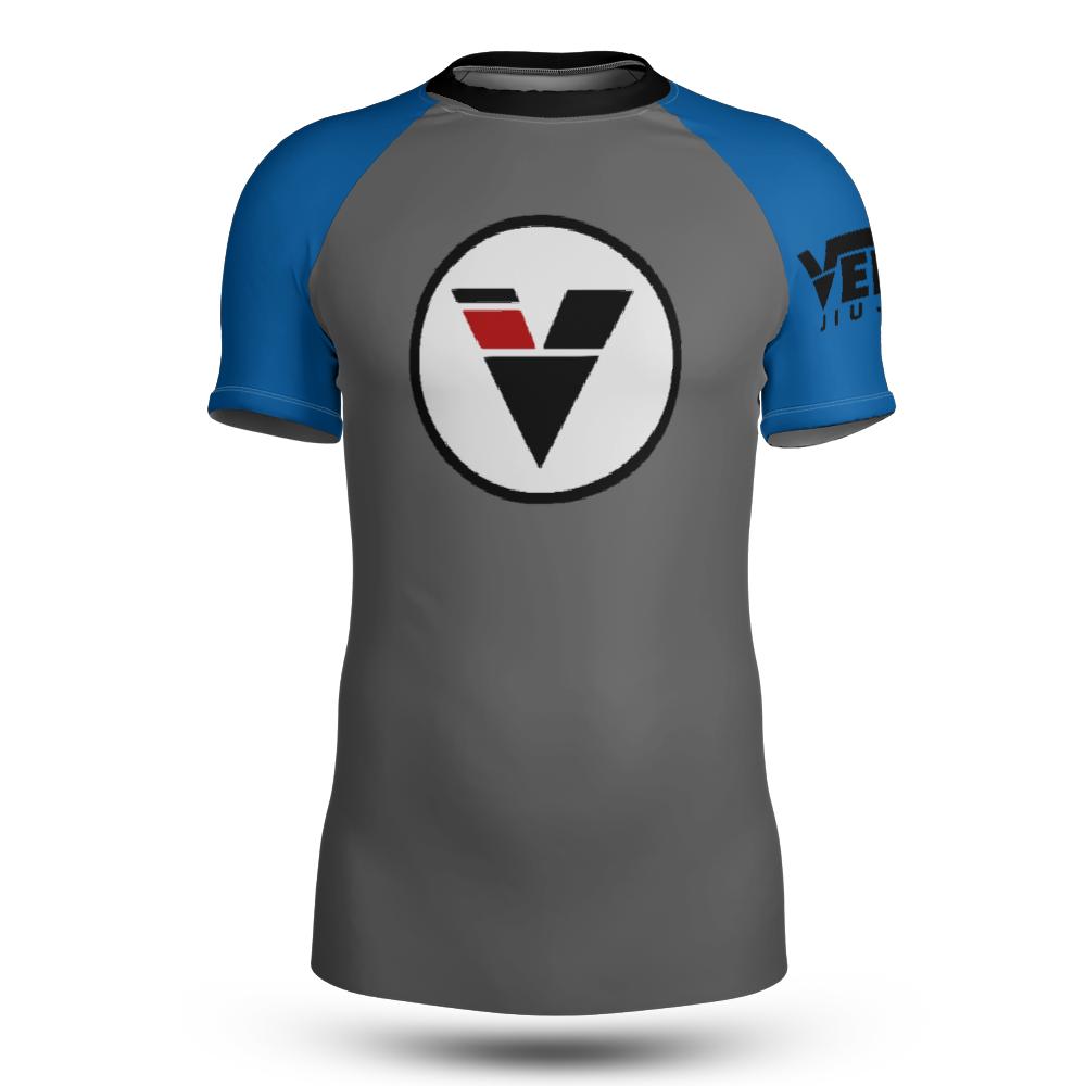 VELEZ JIU JITSU BLUE BELT SHORT-SLEEVE RASH GUARD