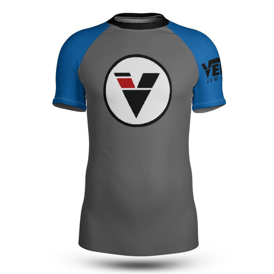 VELEZ JIU JITSU BLUE BELT SHORT-SLEEVE RASH GUARD