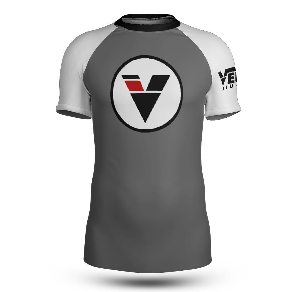 VELEZ JIU JITSU WHITE BELT SHORT-SLEEVE RASH GUARD