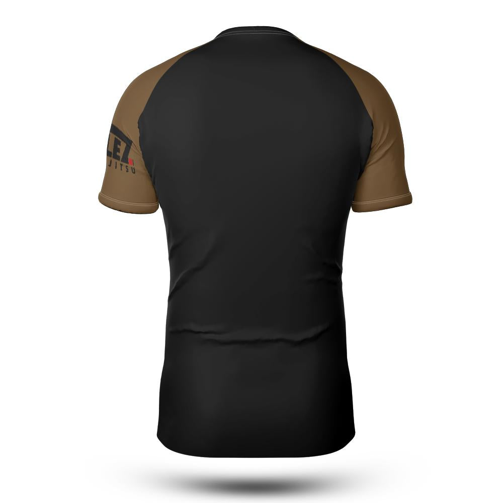 VELEZ JIU JITSU BROWN BELT SHORT-SLEEVE RASH GUARD