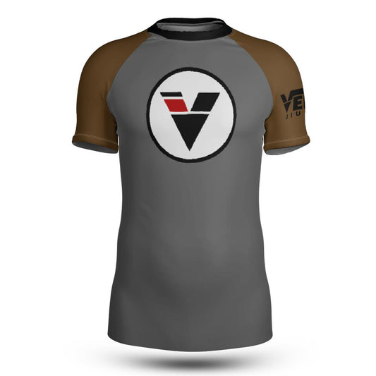 VELEZ JIU JITSU BROWN BELT SHORT-SLEEVE RASH GUARD