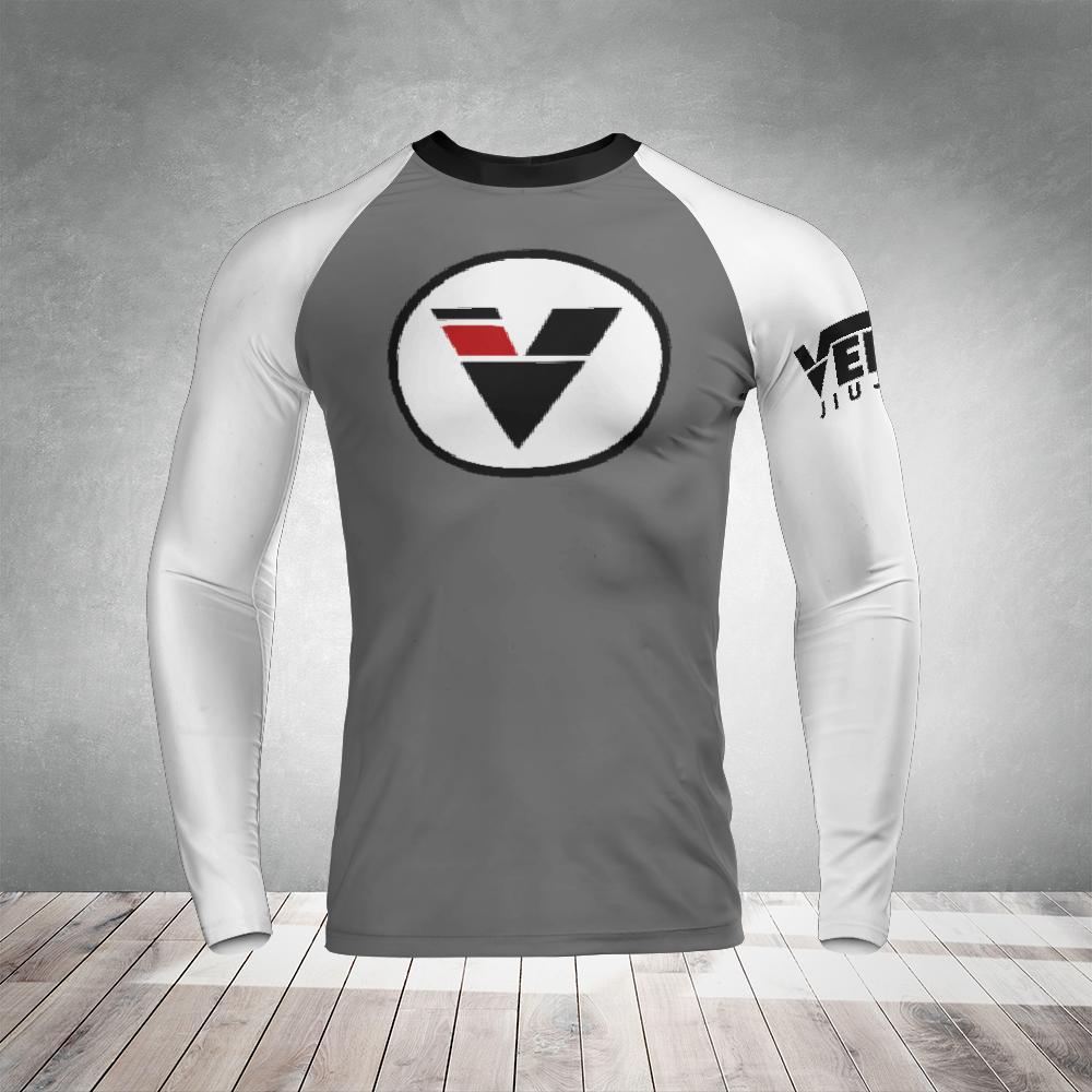 VELEZ JIU JITSU WHITE BELT LONG-SLEEVE RASH GUARD