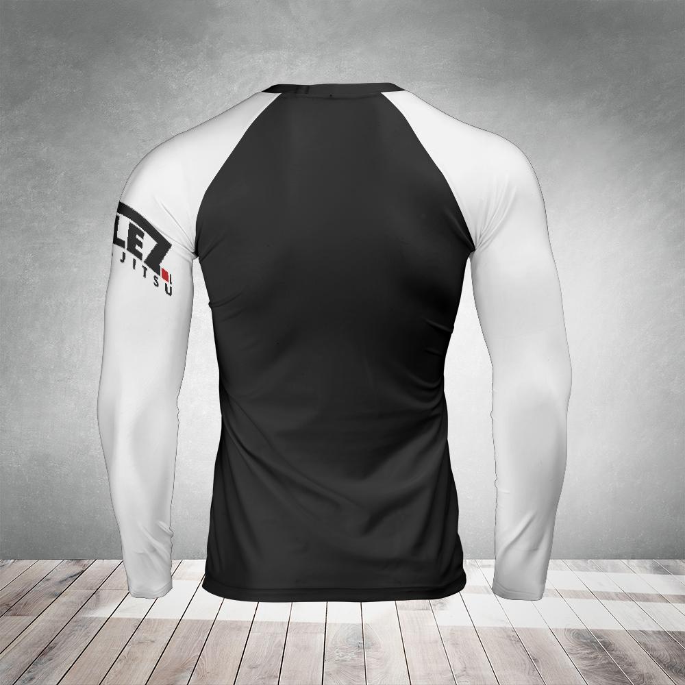 VELEZ JIU JITSU WHITE BELT LONG-SLEEVE RASH GUARD